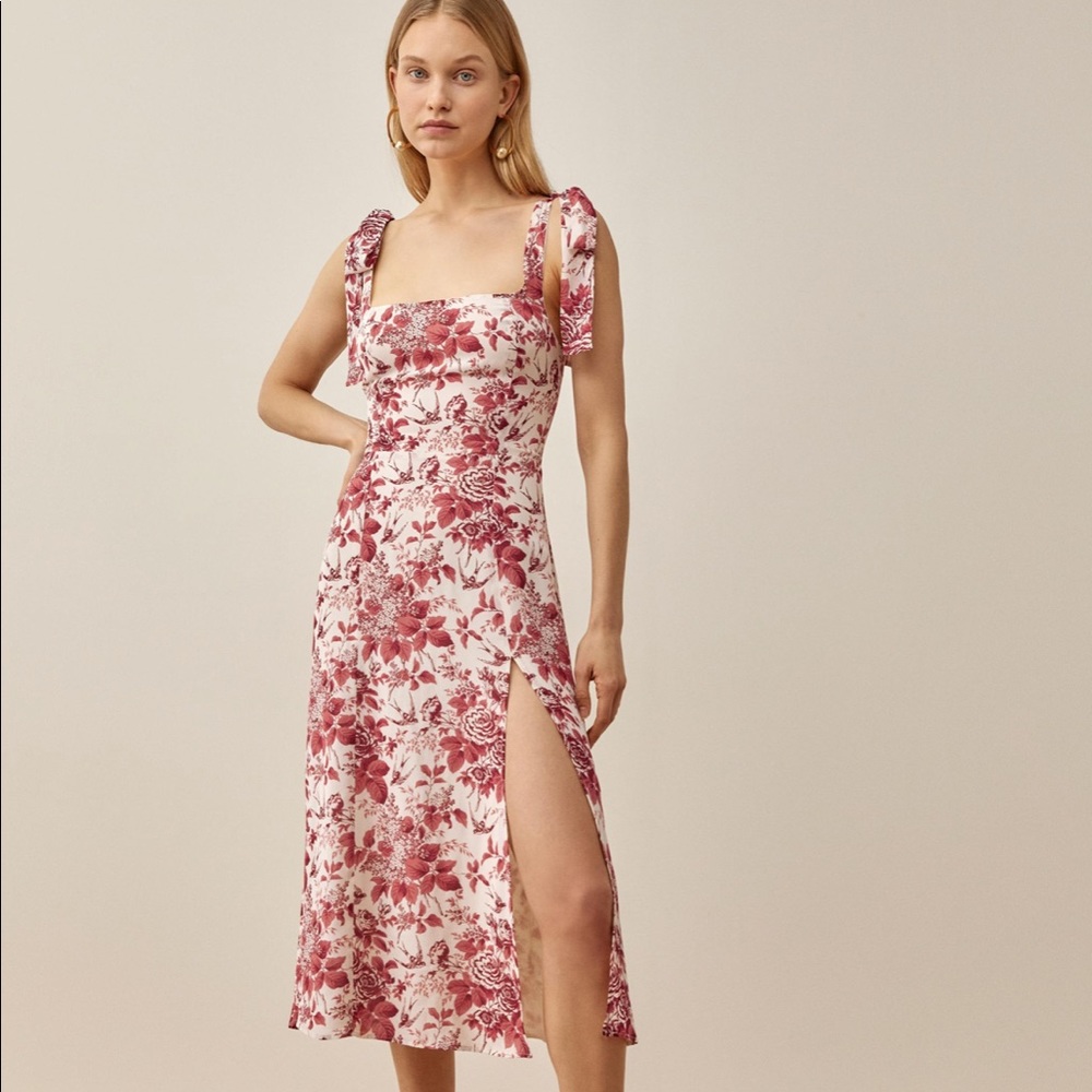 Reformation Twilight Dress in Toile De Jouy